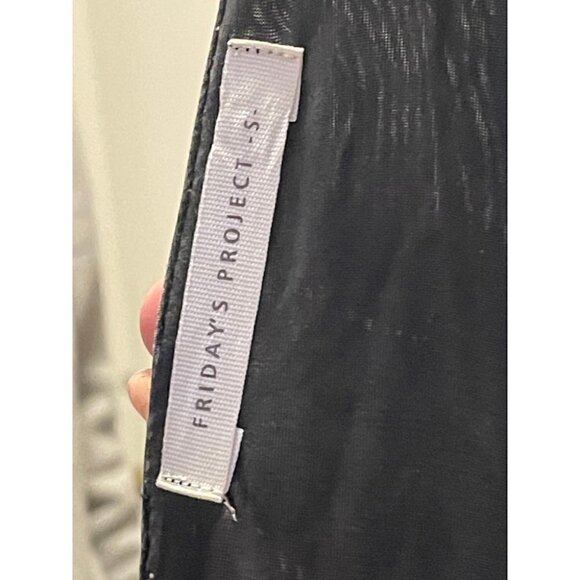 Friday's Project Dress Women Small Black Scoop Neck Belt Sleeve Less Comfortable - Picture 3 of 5